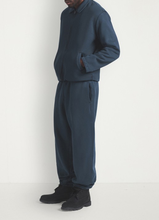 SKIMS Heavy Fleece tapered fit joggingbroek - detail 3 navy
