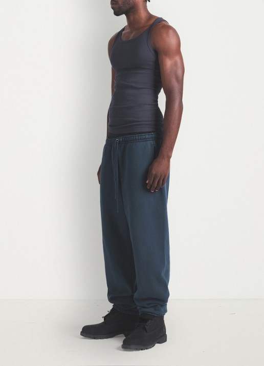SKIMS Heavy Fleece tapered fit joggingbroek - detail 4 navy