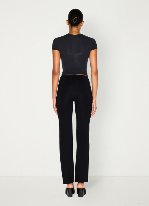 SKIMS High waist slim fit pantalon met stretch - achterkant 3 zwart