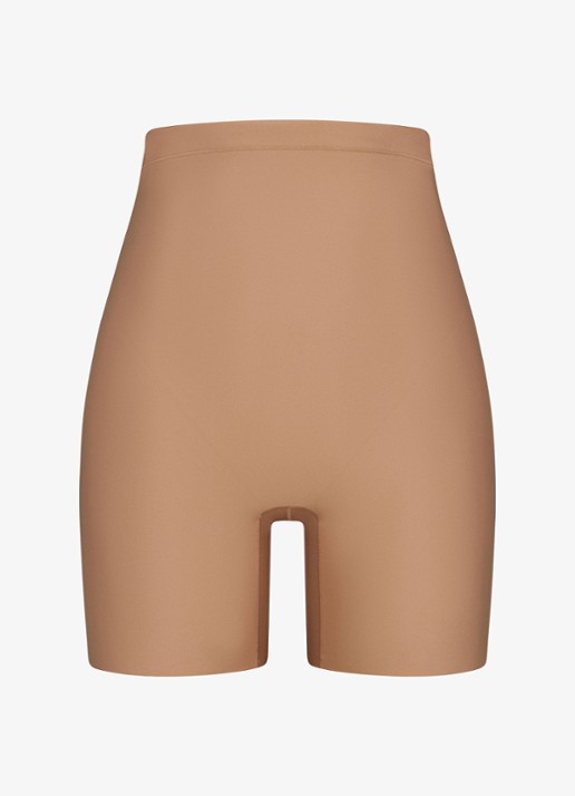 SKIMS High waisted corrigerende short - voorkant beige
