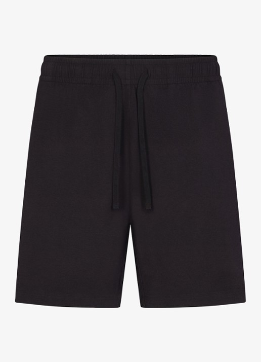 SKIMS Jersey Lounge regular fit korte joggingbroek - voorkant 3 obsidian