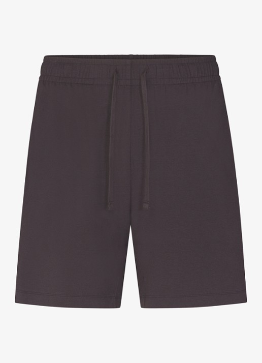 SKIMS Jersey Lounge straight fit korte jogginsbroek  - voorkant antraciet