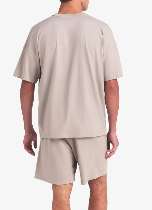 SKIMS Jersey Lounge straight fit korte jogginsbroek  - achterkant 6 beige
