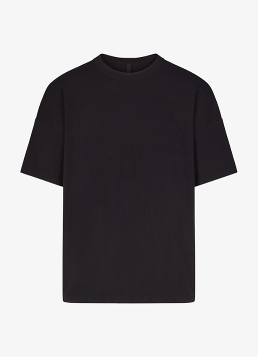 SKIMS Jersey Lounge T-shirt met ronde hals - voorkant 2 zwart