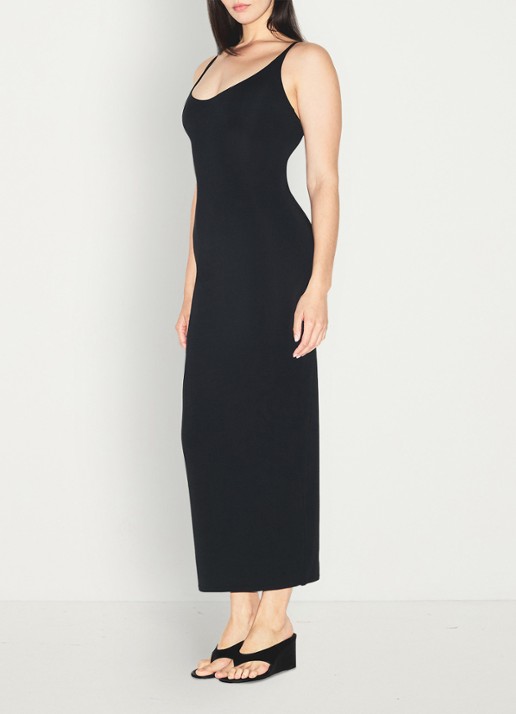 SKIMS Maxi jurk met rechthoekige hals - detail 7 donkerblauw
