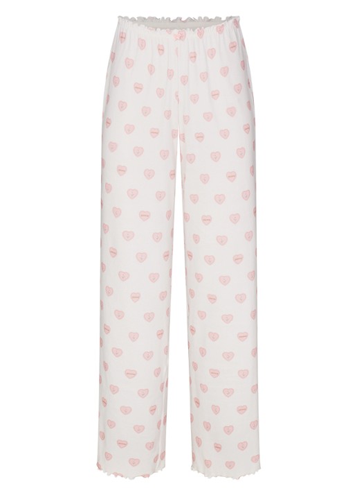 SKIMS Pointelle straight fit pyjamabroek met print