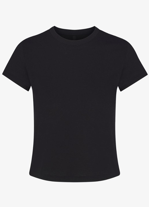 SKIMS Relaxed Tees T-shirt met ronde hals - voorkant zwart