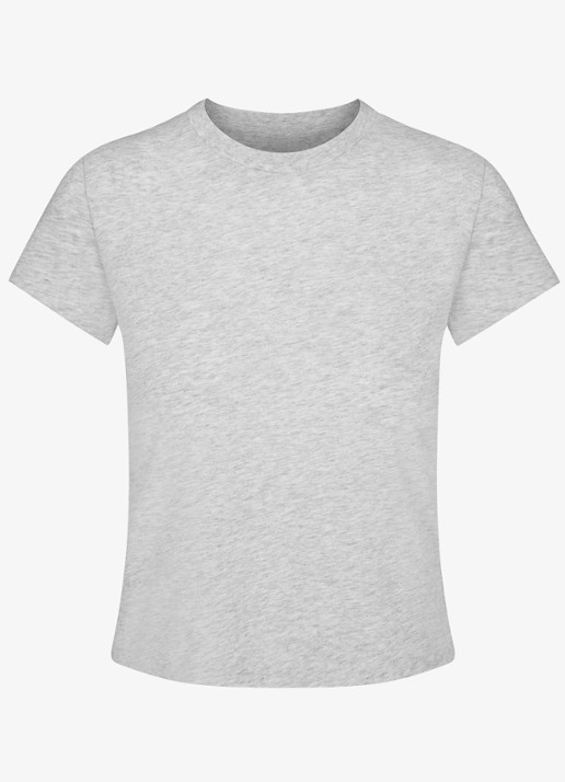 SKIMS Relaxed Tees T-shirt met ronde hals - voorkant 4 lichtgrijs