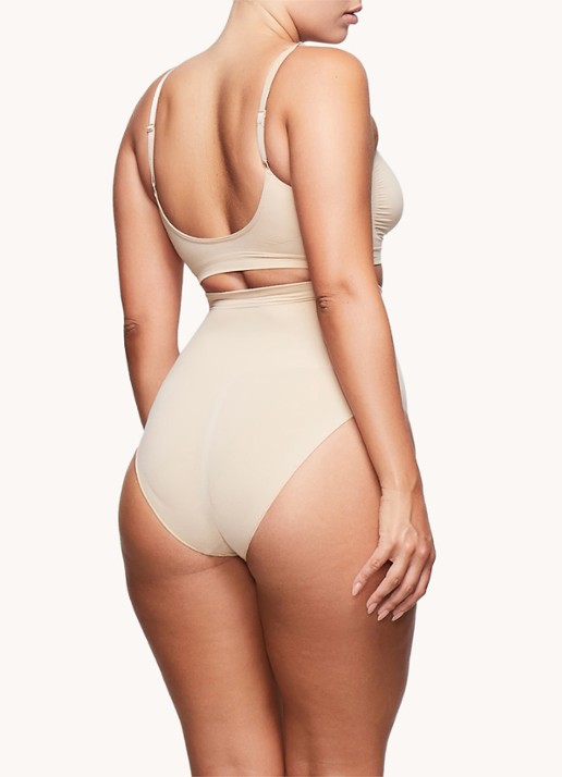 SKIMS Seamless Sculpt bralette met plooidetail - achterkant 4 beige