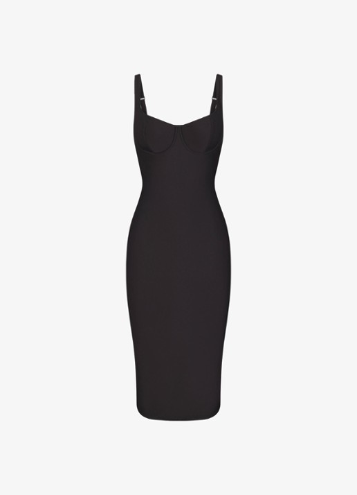 SKIMS Skims Body Midi jurk met beugelondersteuning en split