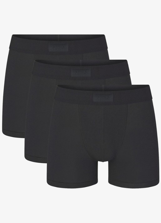 SKIMS Skims Cotton 3" boxershorts in 3-pack - voorkant 2 zwart