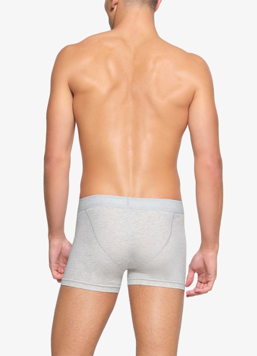 SKIMS Skims Cotton 3" boxershorts in 3-pack - achterkant 4 grijsmele