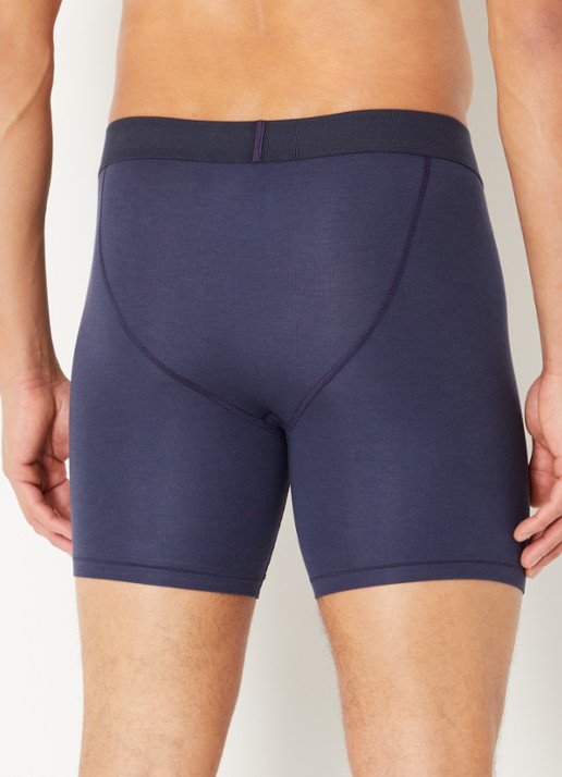 SKIMS Skims Cotton 5" boxershorts in 3-pack - achterkant donkerblauw