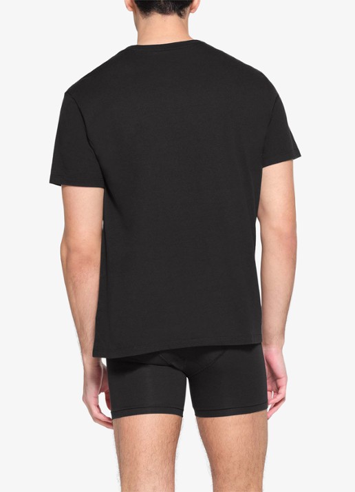 SKIMS Skims Cotton T-shirt met ronde hals - achterkant 4 zwart
