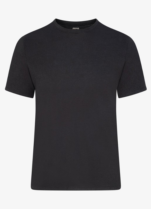 SKIMS Skims Cotton T-shirt met ronde hals - voorkant zwart