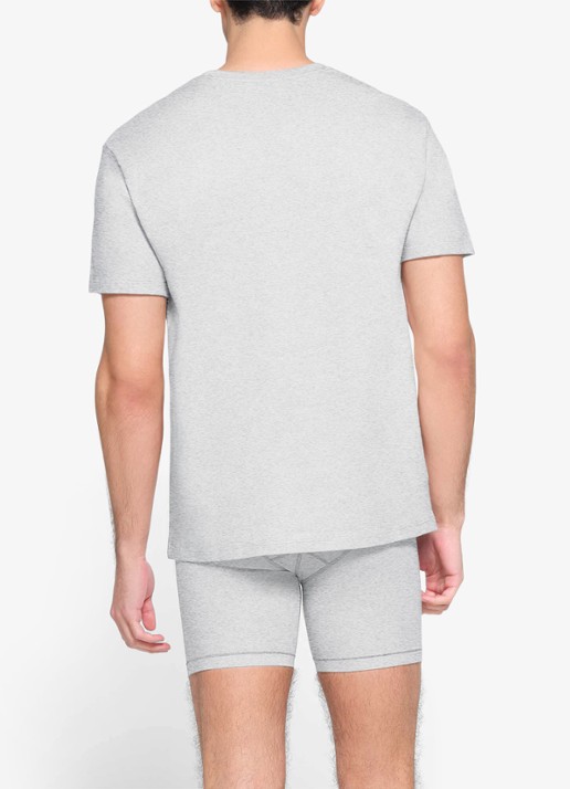 SKIMS Skims Cotton T-shirt met ronde hals - achterkant grijsmele