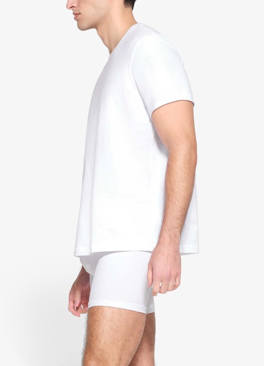 SKIMS Skims Cotton T-shirt met ronde hals - detail 4 wit