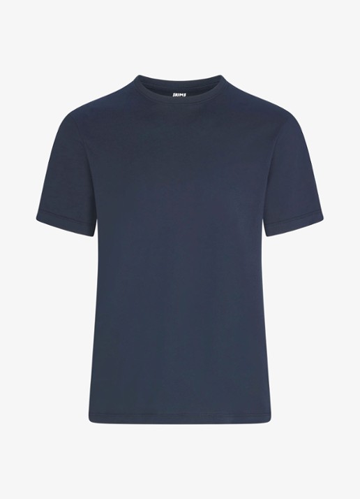 SKIMS Skims Cotton T-shirt met ronde hals - voorkant 2 donkerblauw