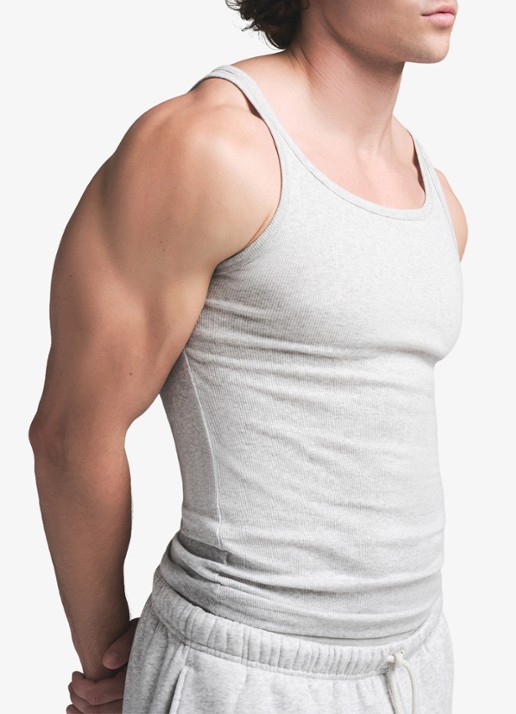 SKIMS Skims Cotton tanktop met ribstructuur in 3-pack - detail 2 donkerblauw