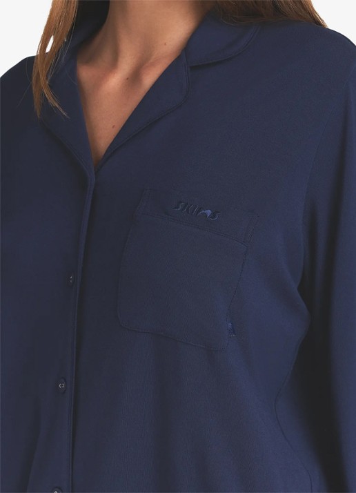 SKIMS Skims Sleep pyjamaset met logoborduring  - detail 3 donkerblauw