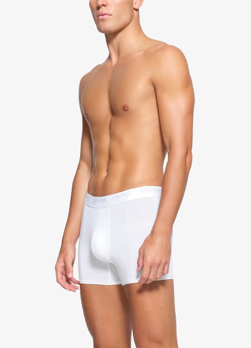 SKIMS Skims Stretch 3" boxershorts met logoband in 3-pack - detail 3 chalk
