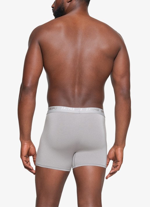 SKIMS Skims Stretch 3" boxershorts met logoband in 3-pack - achterkant 6 grijs