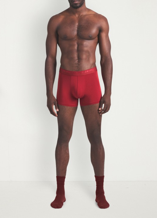 SKIMS Skims Stretch 3" boxershorts met logoband in 3-pack - voorkant 4 wood