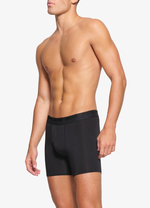 SKIMS Skims Stretch 5" boxershorts met logoband in 3-pack - detail 2 obsidian