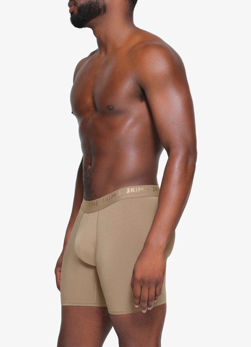 SKIMS Skims Stretch 5" boxershorts met logoband in 3-pack - detail 4 khaki