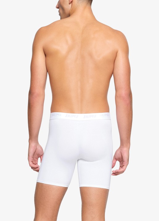 SKIMS Skims Stretch 5" boxershorts met logoband in 3-pack - achterkant 3 wit