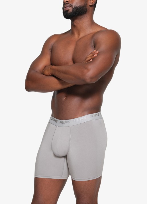 SKIMS Skims Stretch 5" boxershorts met logoband in 3-pack - detail 3 gunmetal