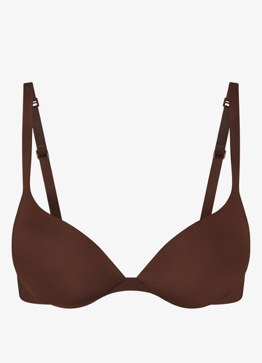 SKIMS Skims Ultimate Teardrop push up bh  - voorkant chocoladebruin