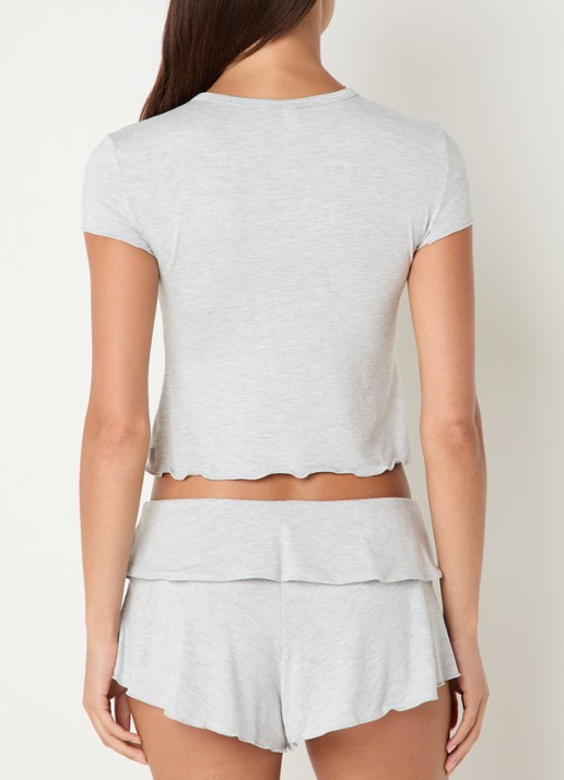SKIMS Sleep Cami pyjamaset - achterkant 2 grijsmele
