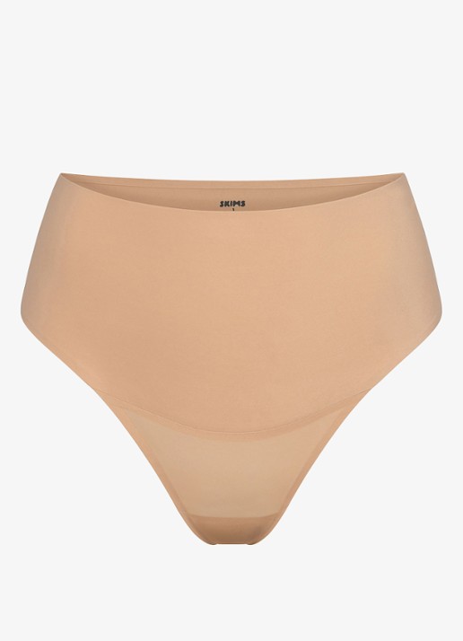 SKIMS Smoothing intimates high waisted tanga - voorkant 2 naturel