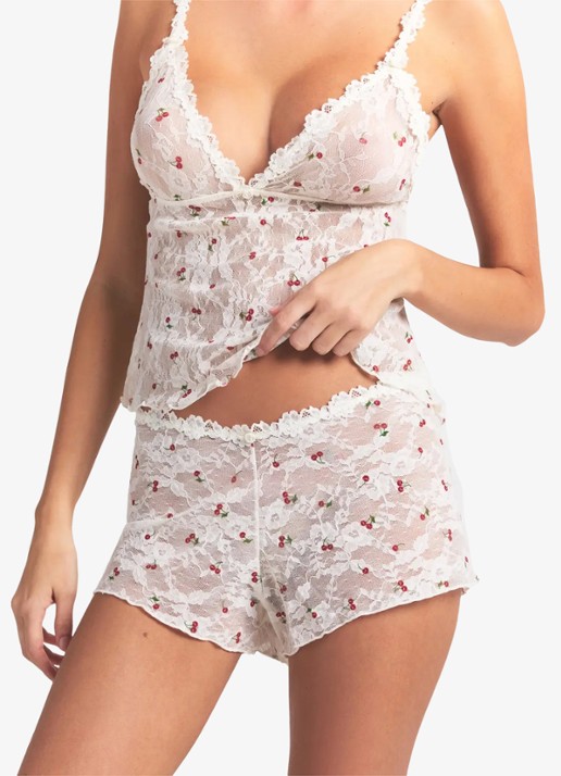 SKIMS Stretch Lace Boyshort van kant