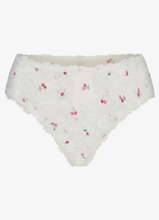 SKIMS Stretch Lace slip van kant - voorkant 2 ivory cherry