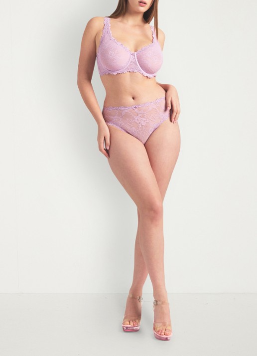 SKIMS Stretch Lace slip van kant - voorkant 4 baby pink
