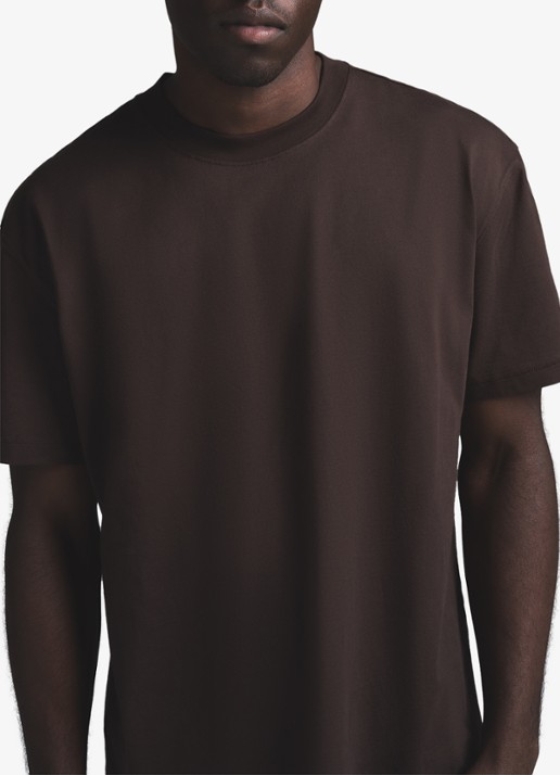 SKIMS T-shirt met ronde hals - detail 3 donkerbruin