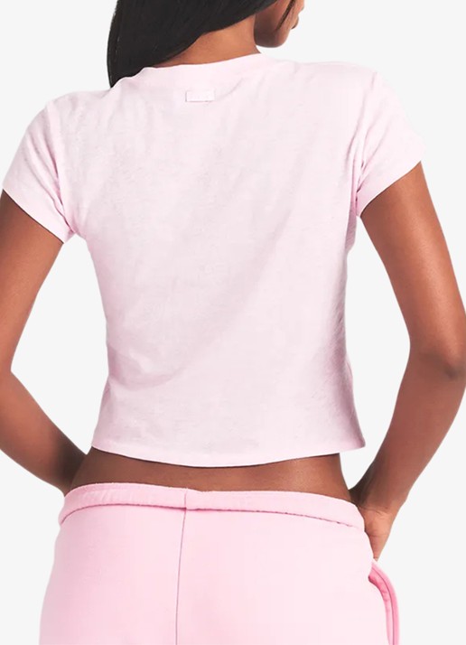 SKIMS Worn In Jersey cropped T-Shirt met cut-out detail - achterkant baby pink