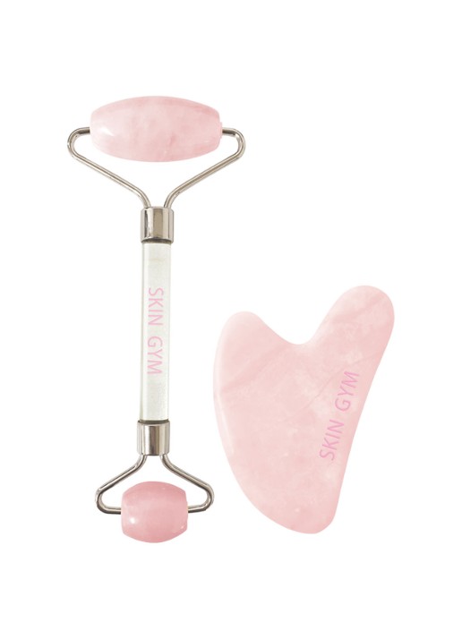 Skin Gym Rose Quartz Workout Set - gezichtstool set - voorkant undefined