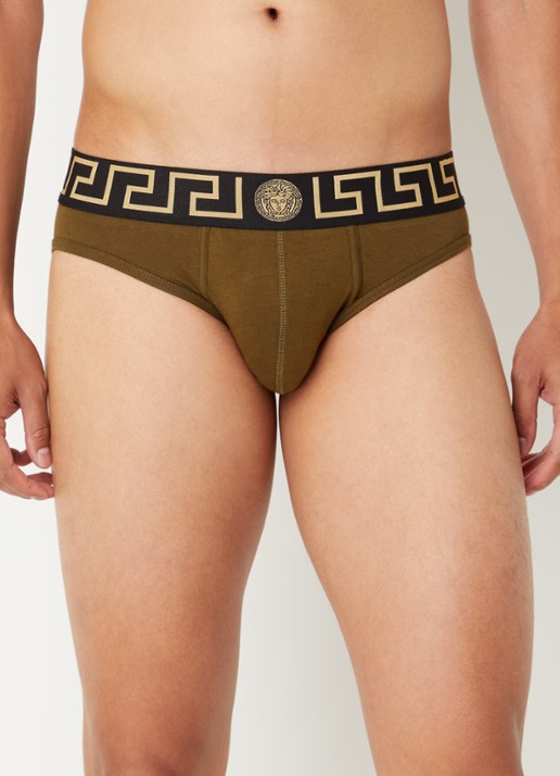 Slip met logoband - detail 4 olijfgroen
