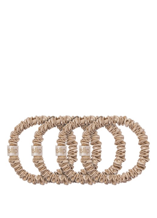 slip Pure Silk Skinny Scrunchies - zijden haarelastiek - voorkant blonde