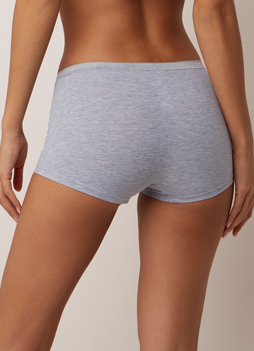 Sloggi Basic midi shorty - achterkant 2 grijsmele