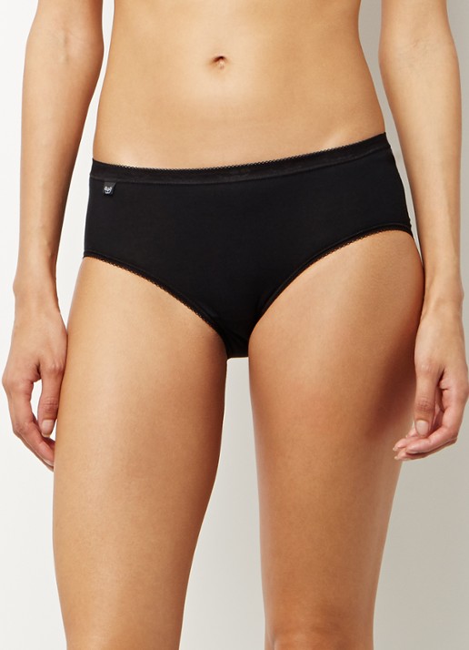 Sloggi Basic Midi slip - voorkant 3 zwart