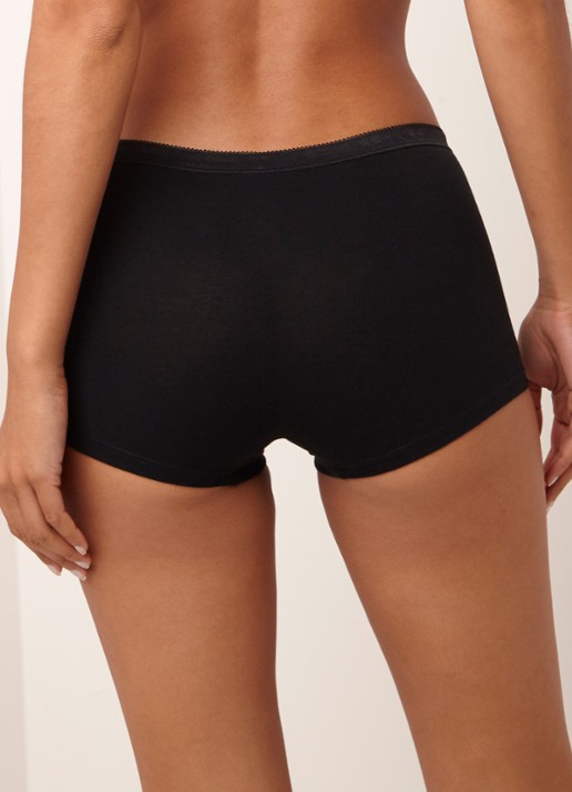 Sloggi Basic shorts met detail van kant - achterkant zwart