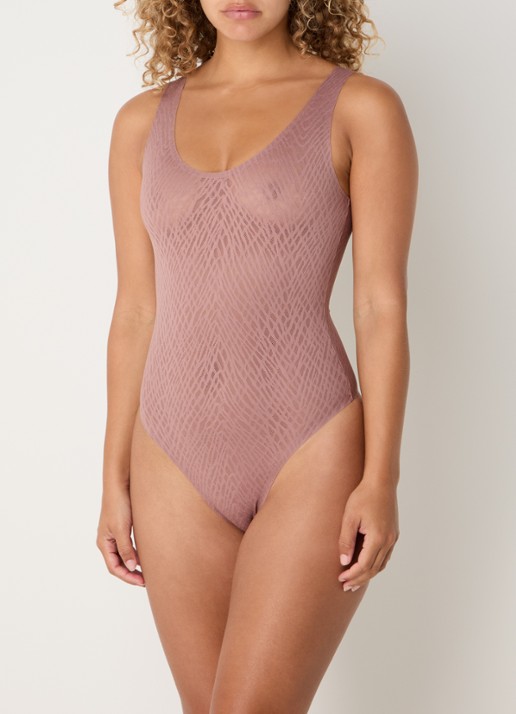 Sloggi Bliss naadloze body  - voorkant 2 oudroze