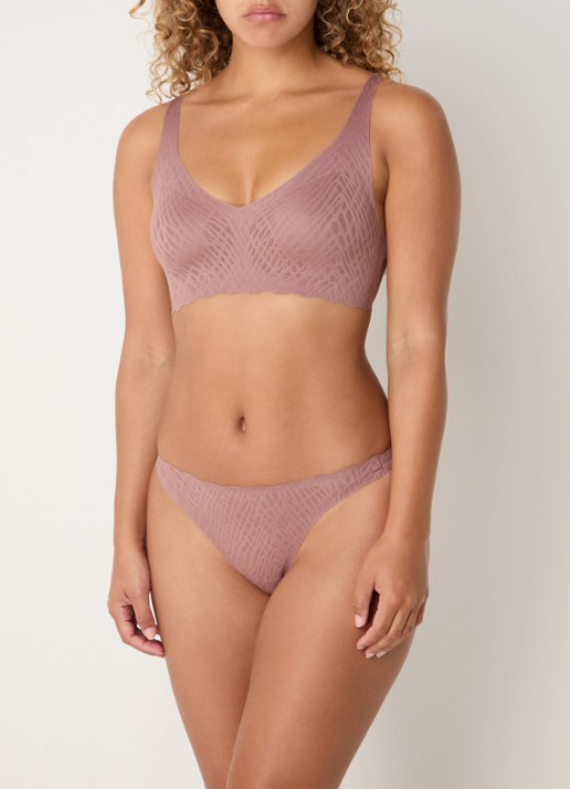 Sloggi Bliss naadloze bralette met uitneembare vulling - voorkant 5 oudroze