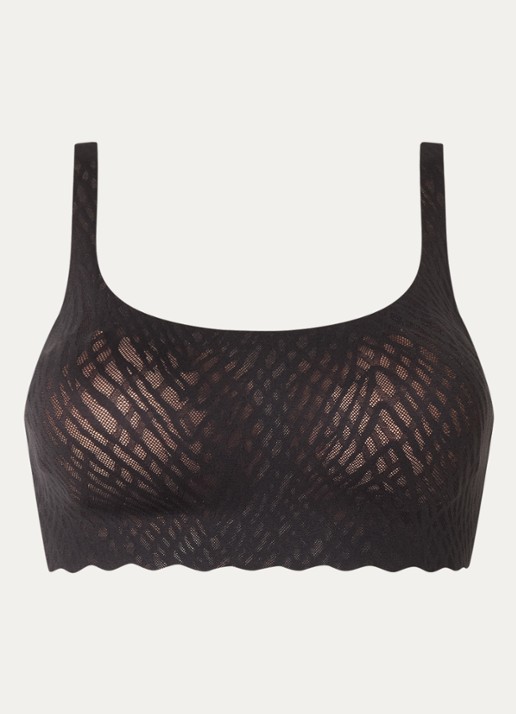 Sloggi Bliss naadloze bralette met uitneembare vulling - voorkant 3 zwart