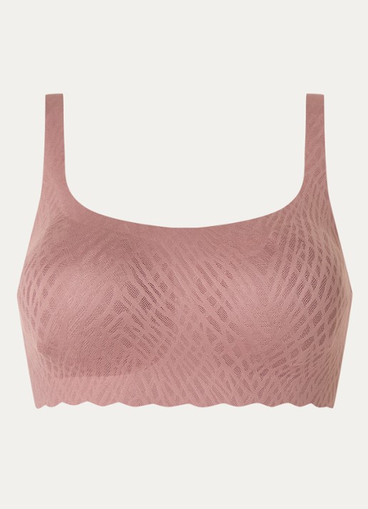 Sloggi Bliss naadloze bralette met uitneembare vulling - voorkant oudroze