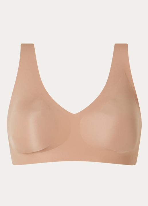 Sloggi Zero Feel 2.0 naadloze bralette met uitneembare vulling - voorkant 4 beige